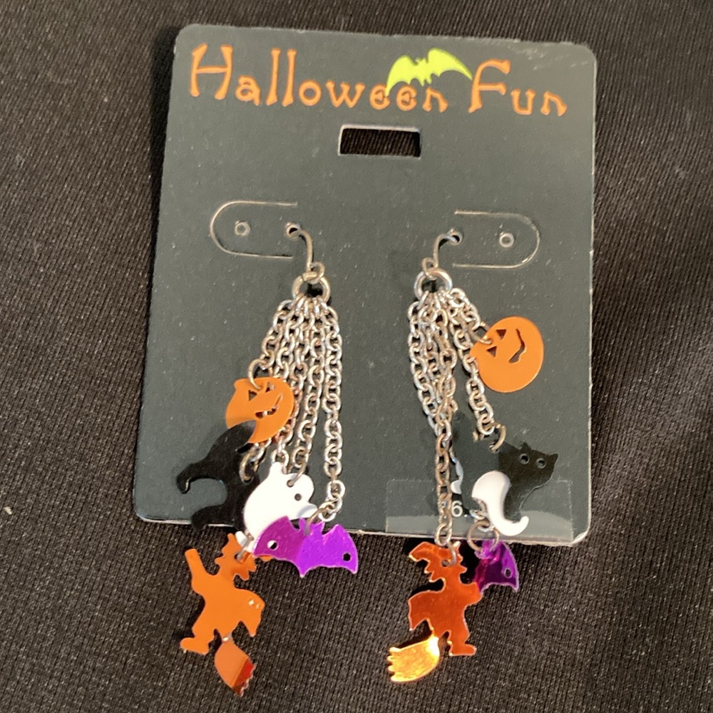 Spirit Halloween dress Peter Pan collar short sleeves S free earrings - Picture 15 of 16